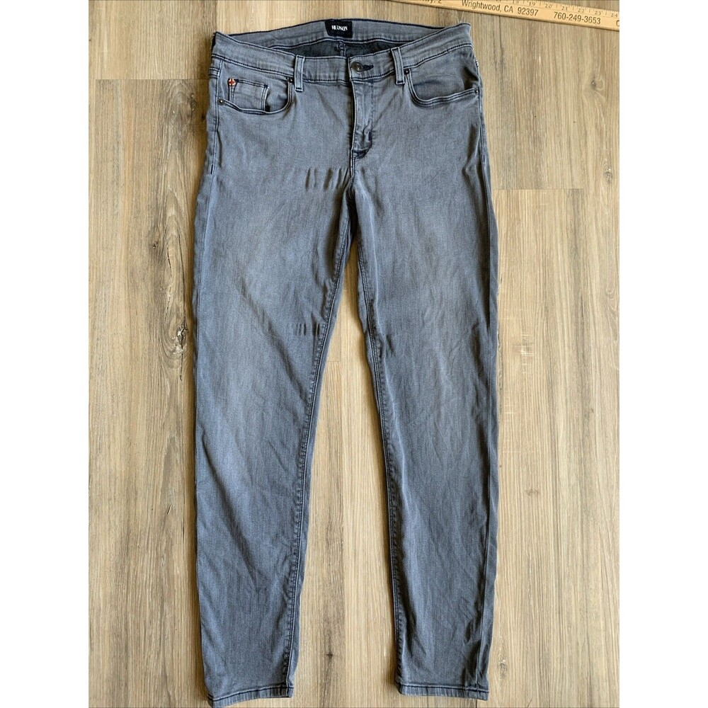 Hudson Jeans Sz31 Grey No Flap 5-Pocket Super Skinny Krista Ankle Stretch Denim